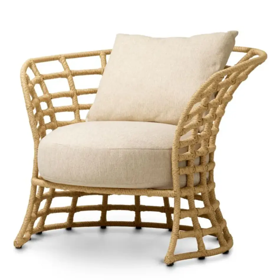 Eichholtz Paxton Outdoor Chair – Faux Rattan | Carron Sand