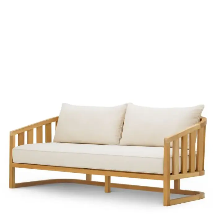 Eichholtz Aruba Outdoor Sofa - Natural Teak | Sunbrella Canvas