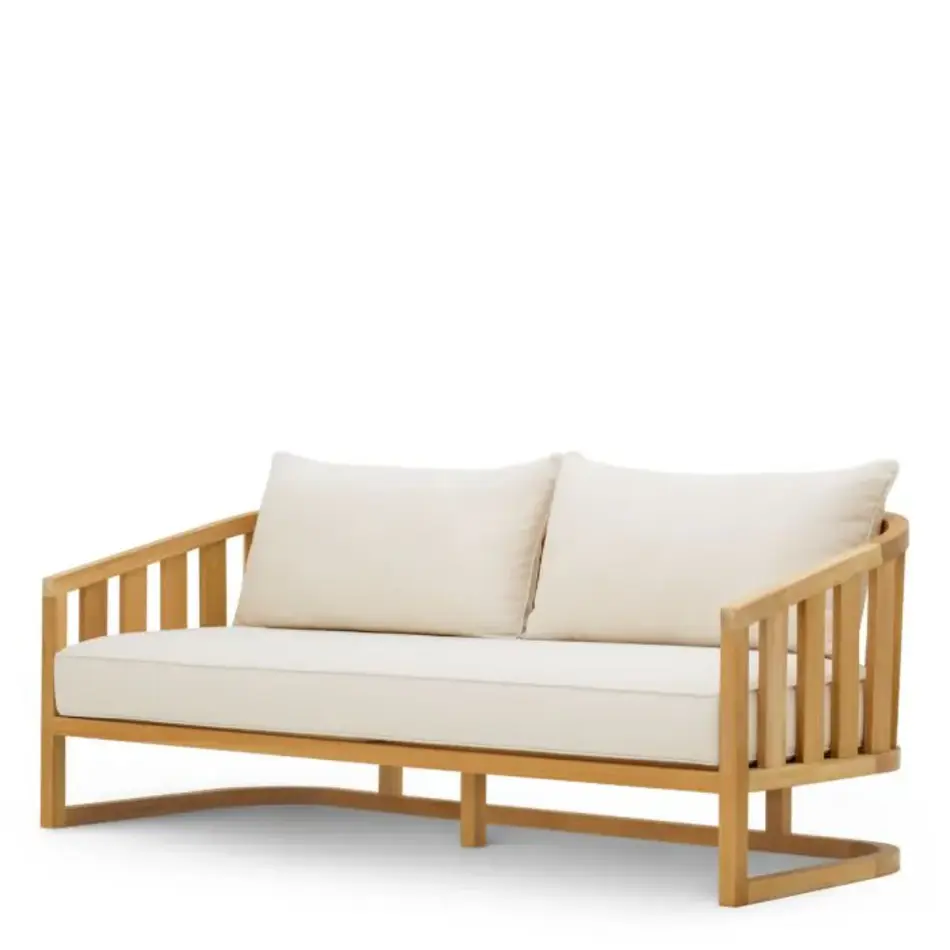 Eichholtz Aruba Outdoor Sofa - Natural Teak | Sunbrella Canvas