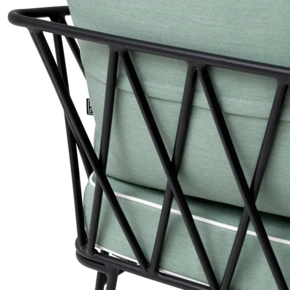 Eichholtz Clifton Outdoor Chair – Black Finish | Blaise Light Blue