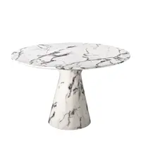 Turner Dining Table - White Faux Marble with Black Veins