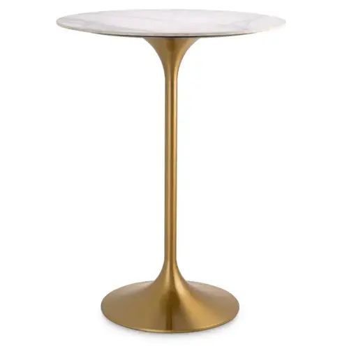 Eichholtz Tazio Bar Table – Brushed Brass | Ceramic Marble Look Eichholtz Tazio Bar Table – Brushed Brass | Ceramic Marble Look