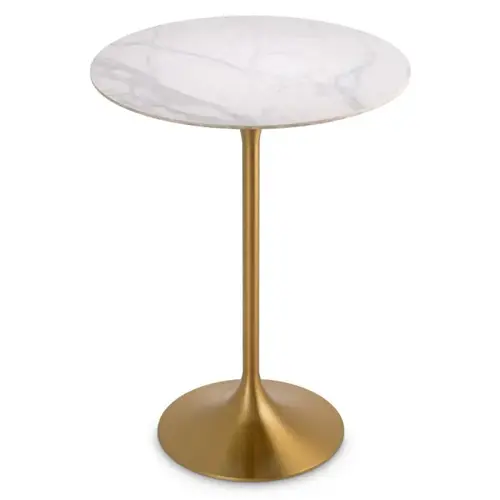 Eichholtz Tazio Bar Table – Brushed Brass | Ceramic Marble Look Eichholtz Tazio Bar Table – Brushed Brass | Ceramic Marble Look