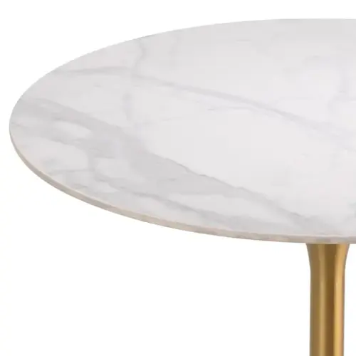Eichholtz Tazio Bar Table – Brushed Brass | Ceramic Marble Look Eichholtz Tazio Bar Table – Brushed Brass | Ceramic Marble Look