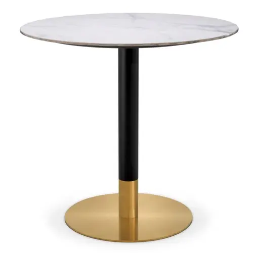 Eichholtz Trevor Dining Table – Black Finish | Brushed Brass | Ceramic Marble Look Eichholtz Trevor Dining Table – Black Finish | Brushed Brass | Ceramic Marble Look