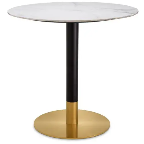 Eichholtz Trevor Dining Table – Black Finish | Brushed Brass | Ceramic Marble Look Eichholtz Trevor Dining Table – Black Finish | Brushed Brass | Ceramic Marble Look