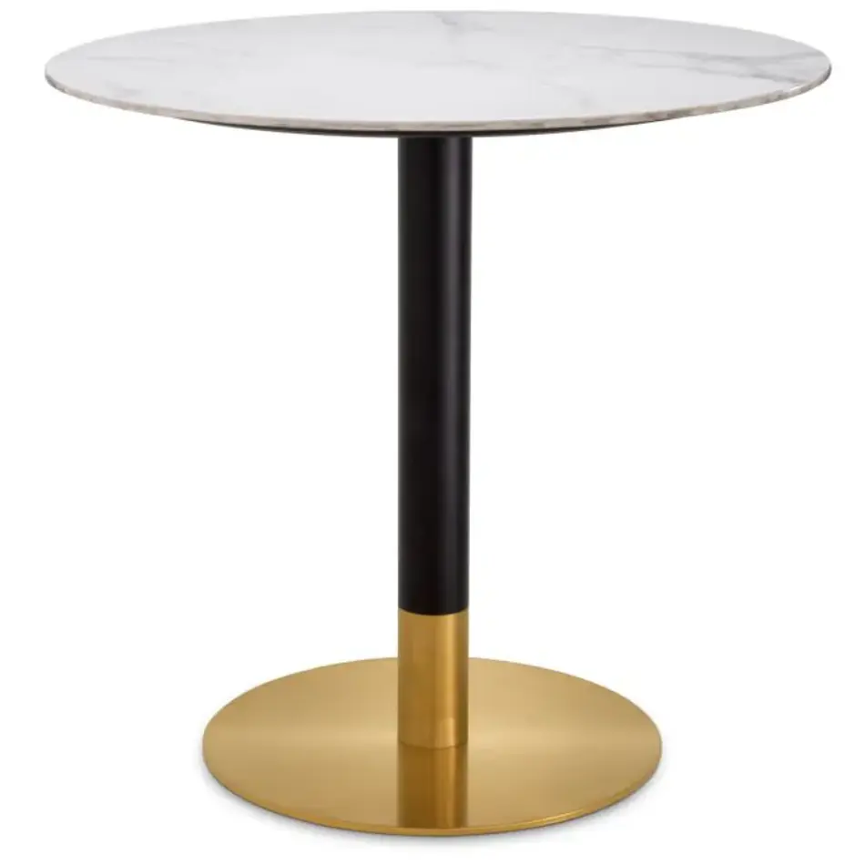 Eichholtz Trevor Dining Table – Black Finish | Brushed Brass | Ceramic Marble Look Eichholtz Trevor Dining Table – Black Finish | Brushed Brass | Ceramic Marble Look