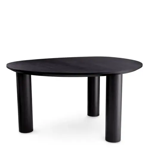 Eichholtz Lombardo Dining Table – Black Veneer | Compact Design