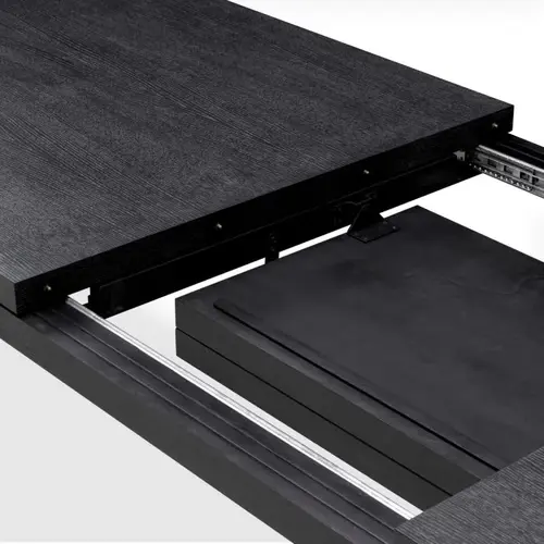 Eichholtz Atelier L Uitschuifbare Eettafel – Charcoal Grey Oak Veneer Eichholtz Atelier L Uitschuifbare Eettafel – Charcoal Grey Oak Veneer