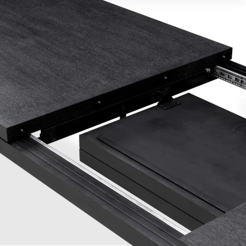 Eichholtz Atelier L Uitschuifbare Eettafel – Charcoal Grey Oak Veneer Eichholtz Atelier L Uitschuifbare Eettafel – Charcoal Grey Oak Veneer