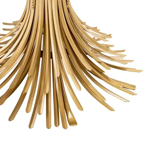 Eichholtz Bonheur Salontafel Ø130 cm – Antique Gold | Glasblad | Sculpturaal Design