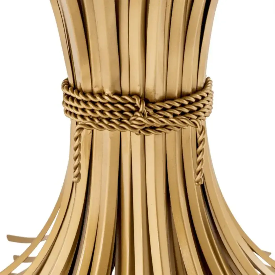 Eichholtz Bonheur Salontafel Ø130 cm – Antique Gold | Glasblad | Sculpturaal Design