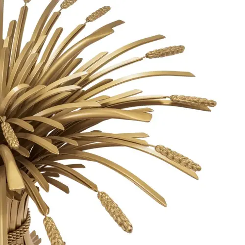 Eichholtz Bonheur Salontafel Ø130 cm – Antique Gold | Glasblad | Sculpturaal Design