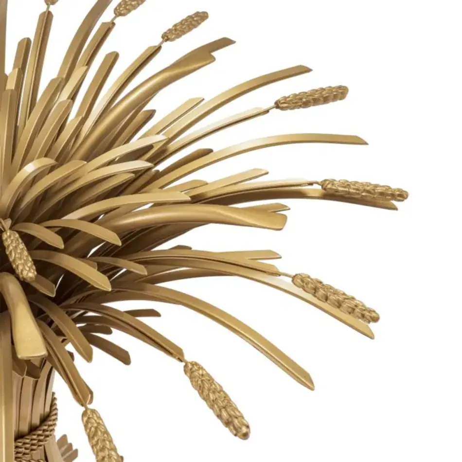 Eichholtz Bonheur Salontafel Ø130 cm – Antique Gold | Glasblad | Sculpturaal Design