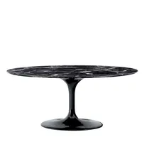 Solo Eettafel – Zwart Faux Marmer | Ovale Tulip Design