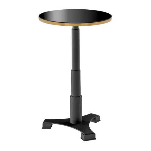 Eichholtz Avoria Bar Table - Black | Glossy Top | Brass Detail Eichholtz Avoria Bar Table - Black | Glossy Top | Brass Detail
