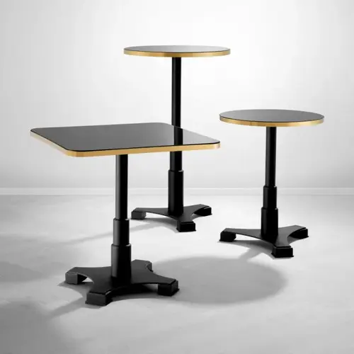 Eichholtz Avoria Bar Table - Black | Glossy Top | Brass Detail Eichholtz Avoria Bar Table - Black | Glossy Top | Brass Detail