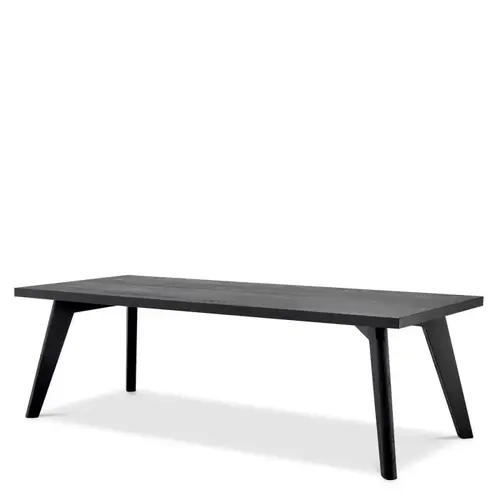 Eichholtz Biot Dining Table 240 cm - Solid European Oak | Black | Minimalist Design
