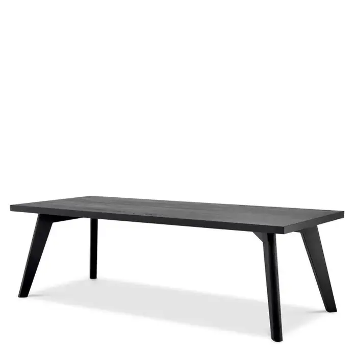 Eichholtz Biot Dining Table 240 cm - Solid European Oak | Black | Minimalist Design