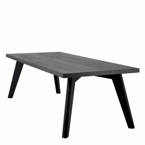 Eichholtz Biot Dining Table 240 cm - Solid European Oak | Black | Minimalist Design