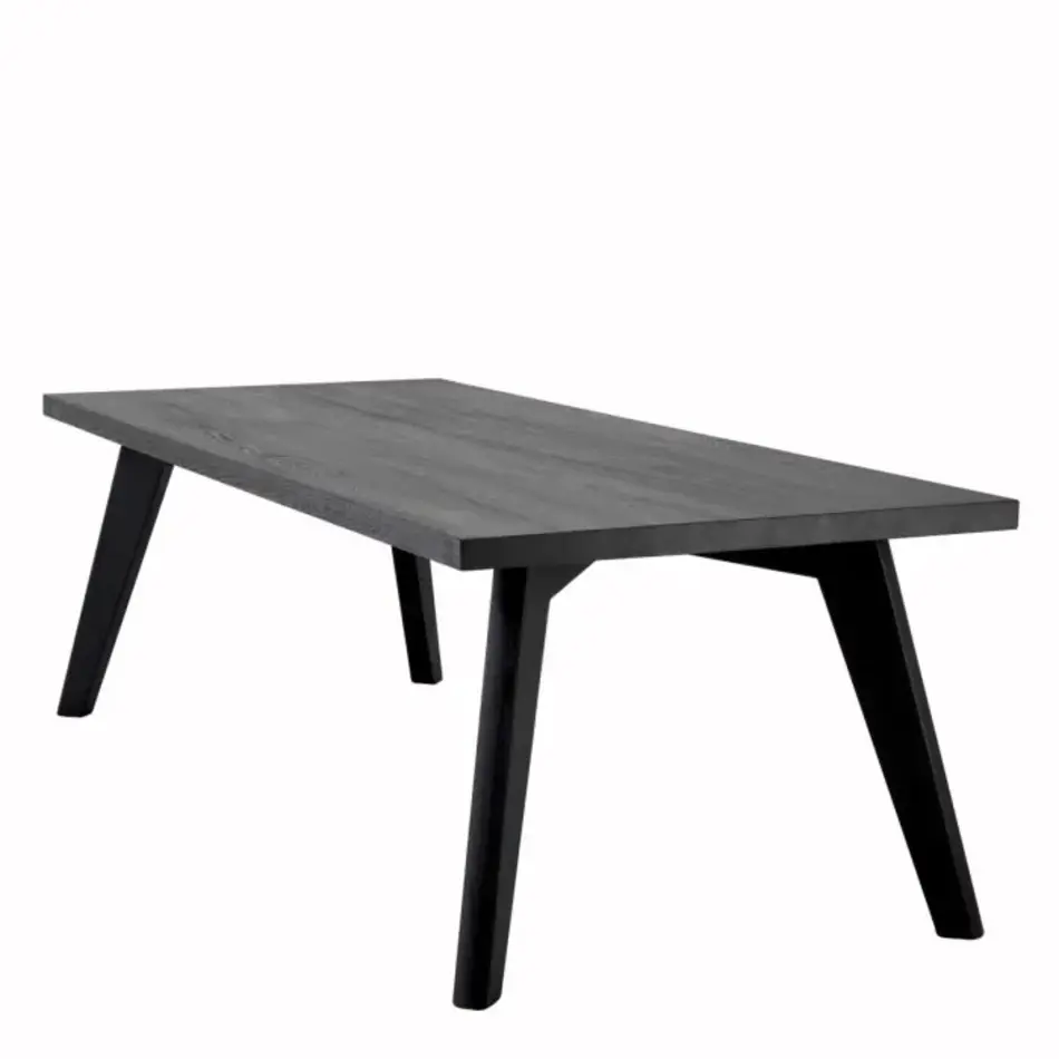 Eichholtz Biot Dining Table 240 cm - Solid European Oak | Black | Minimalist Design