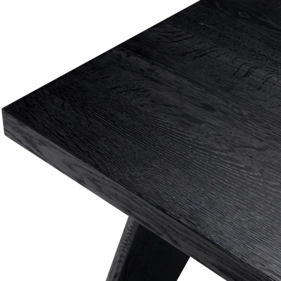 Eichholtz Biot Dining Table 240 cm - Solid European Oak | Black | Minimalist Design