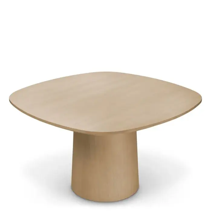 Eichholtz Motto Eettafel – Natural Oak Veneer | Rond Design | Tijdloze Elegantie