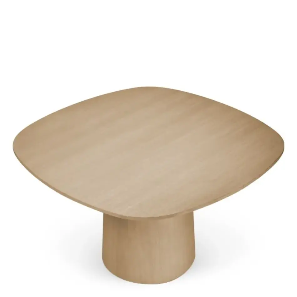 Eichholtz Motto Dining Table - Natural Oak Veneer | Round Design | Timeless Elegance