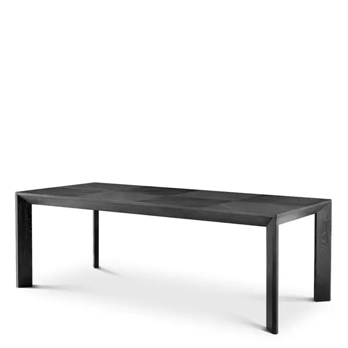 Eichholtz Tremont Dining Table - Charcoal Oak Veneer | Inlaid Top | Modern Design
