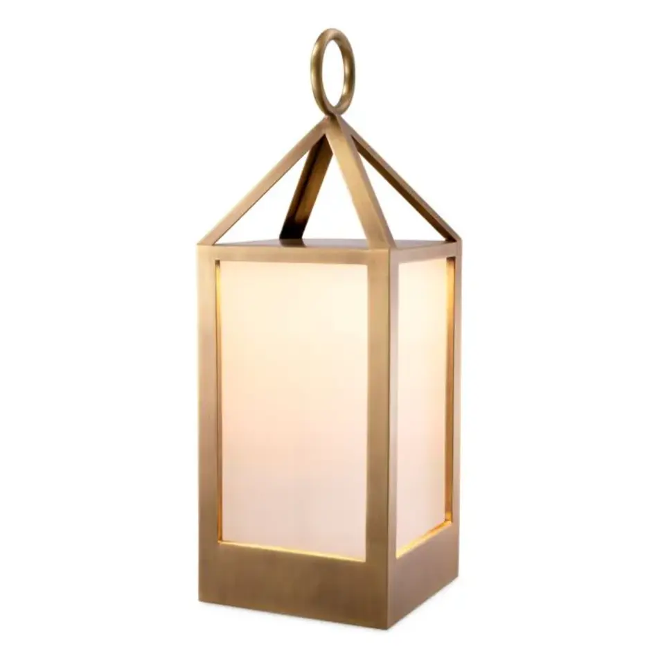 Eichholtz Riserva S Outdoor Lamp - Antique Brass | White Glass | IP44 Eichholtz Riserva S Outdoor Lamp - Antique Brass | White Glass | IP44