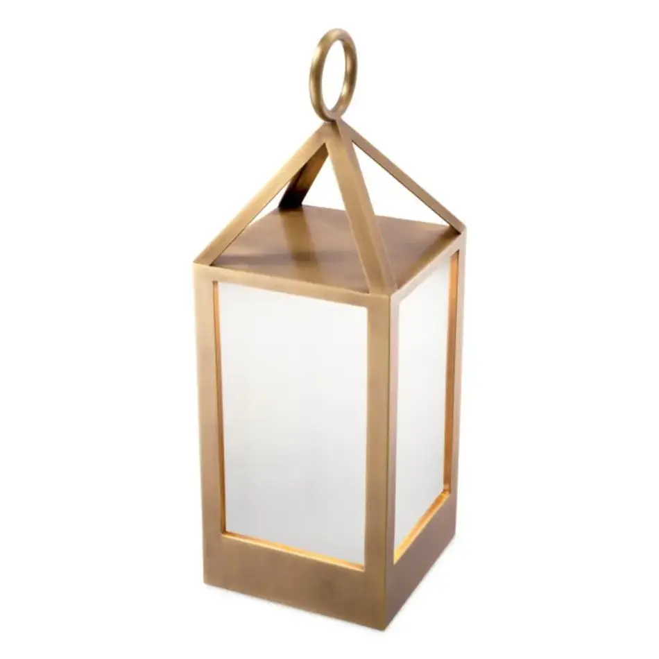 Eichholtz Riserva S Outdoor Lamp - Antique Brass | White Glass | IP44 Eichholtz Riserva S Outdoor Lamp - Antique Brass | White Glass | IP44