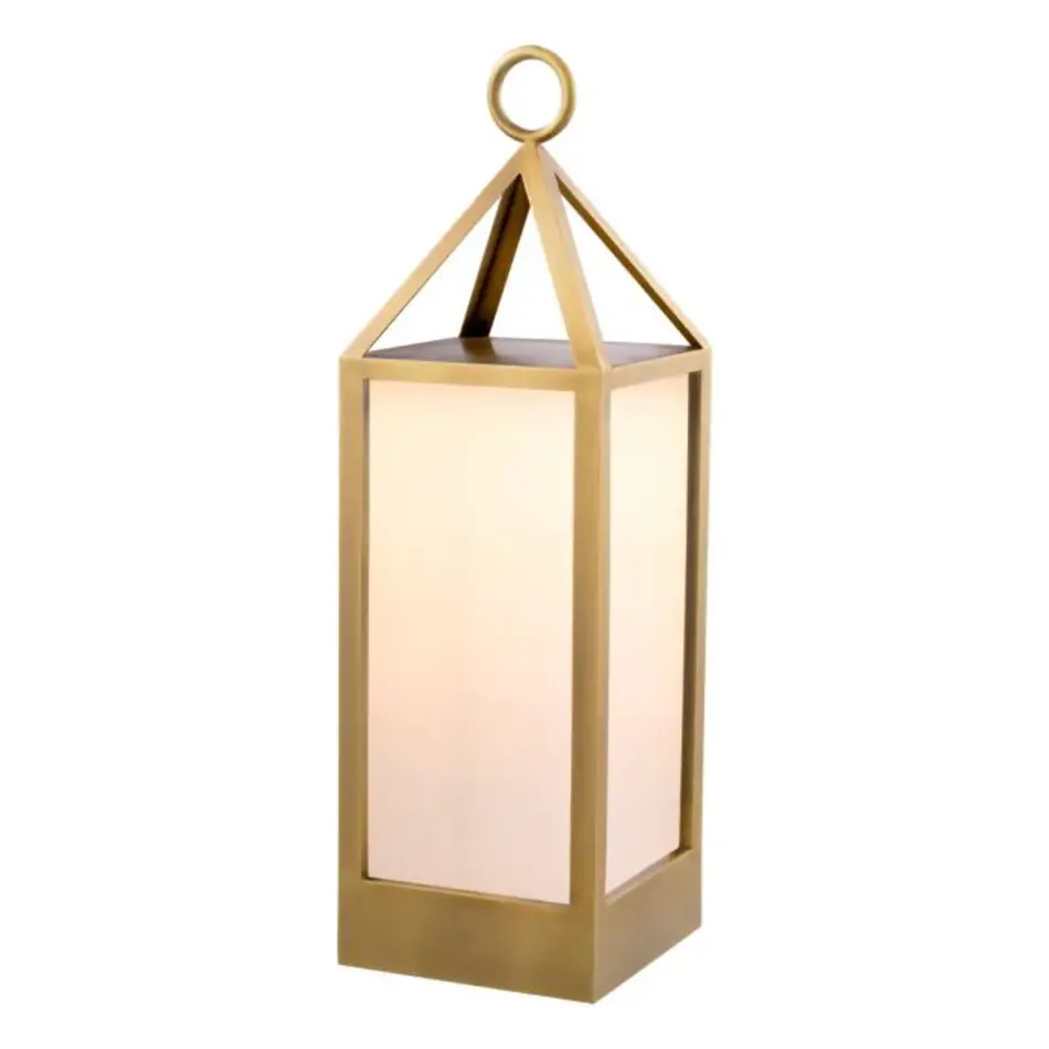 Eichholtz Riserva Outdoor Lamp L - Antique Brass | White Glass | IP44 Eichholtz Riserva Outdoor Lamp L - Antique Brass | White Glass | IP44