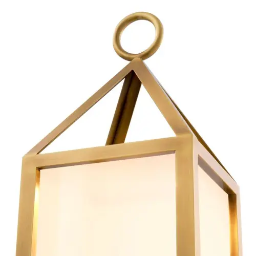 Eichholtz Riserva Outdoor Lamp L - Antique Brass | White Glass | IP44 Eichholtz Riserva Outdoor Lamp L - Antique Brass | White Glass | IP44