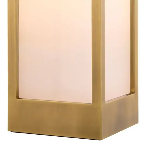 Eichholtz Riserva Outdoor Lamp L - Antique Brass | White Glass | IP44 Eichholtz Riserva Outdoor Lamp L - Antique Brass | White Glass | IP44