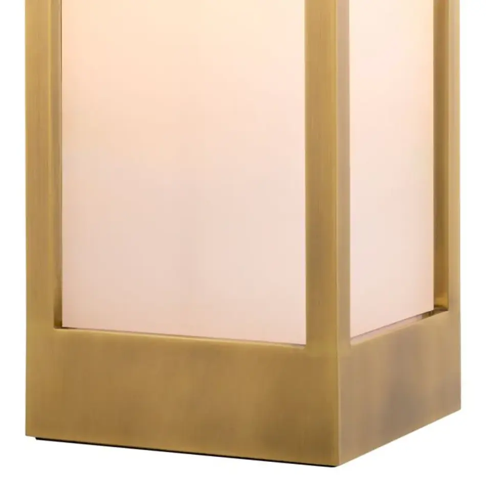 Eichholtz Riserva Outdoor Lamp L - Antique Brass | White Glass | IP44 Eichholtz Riserva Outdoor Lamp L - Antique Brass | White Glass | IP44