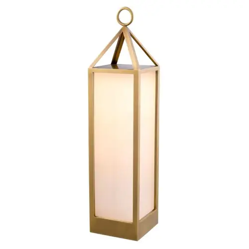 Eichholtz Riserva Outdoor Lamp XL - Antique Brass | White Glass | IP44 Eichholtz Riserva Outdoor Lamp XL - Antique Brass | White Glass | IP44