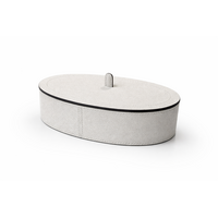 Harris Trinket Box Oval Large - Calfskin Golf Dust - Storage Box