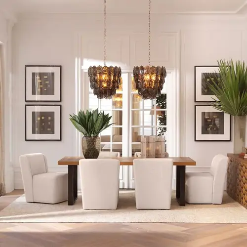 Eichholtz Dining Chair Selene - Renato Ecru | Luxury Dining Chair with Wheels & Soft Upholstery