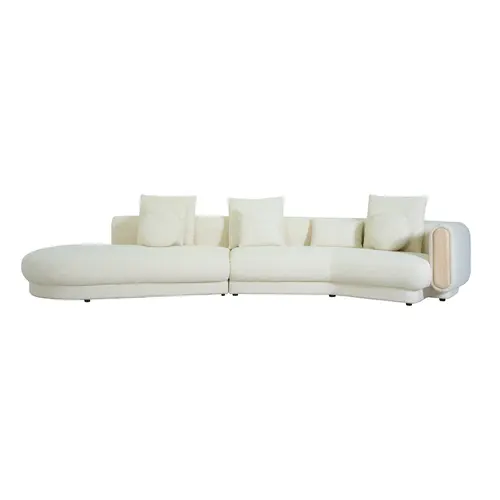 The Grand Interior Tarida Hoekbank Rechts met Travertin Detail