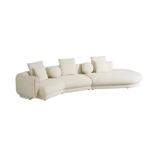 The Grand Interior Tarida 2-Seater Corner Sofa Left with Travertine Detail