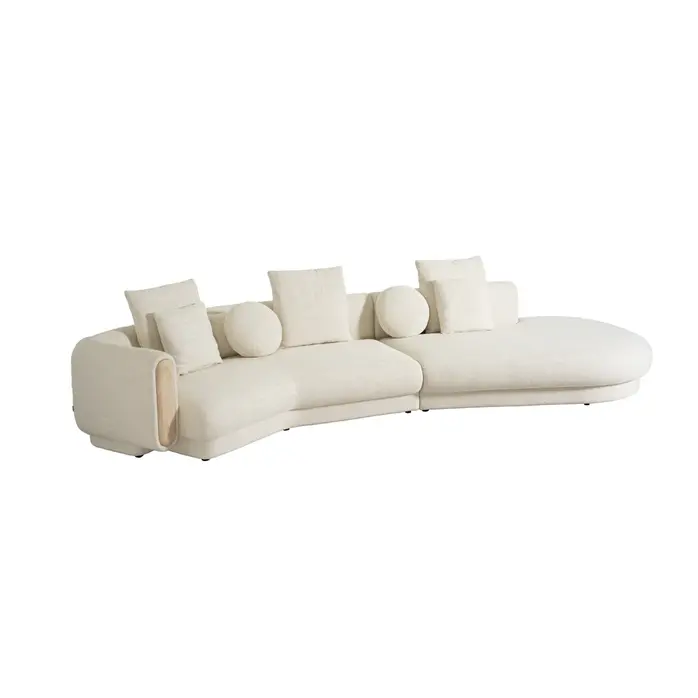 The Grand Interior Tarida 2-Seater Corner Sofa Left with Travertine Detail