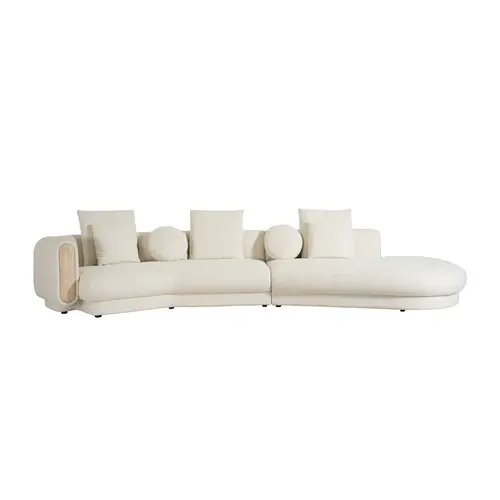 The Grand Interior Tarida 2-Seater Corner Sofa Left with Travertine Detail