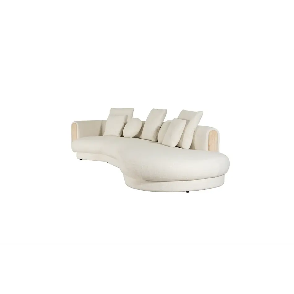 The Grand Interior Tarida 2-Seater Corner Sofa Left with Travertine Detail