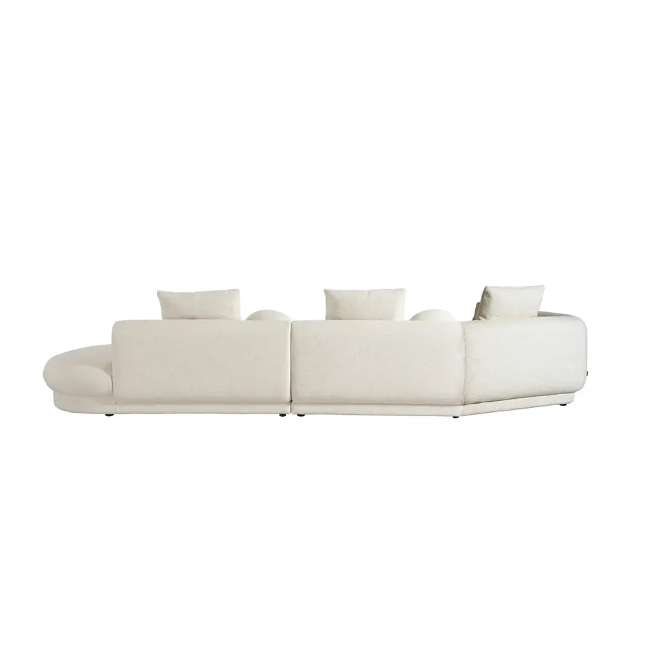 The Grand Interior Tarida 2-Seater Corner Sofa Left with Travertine Detail