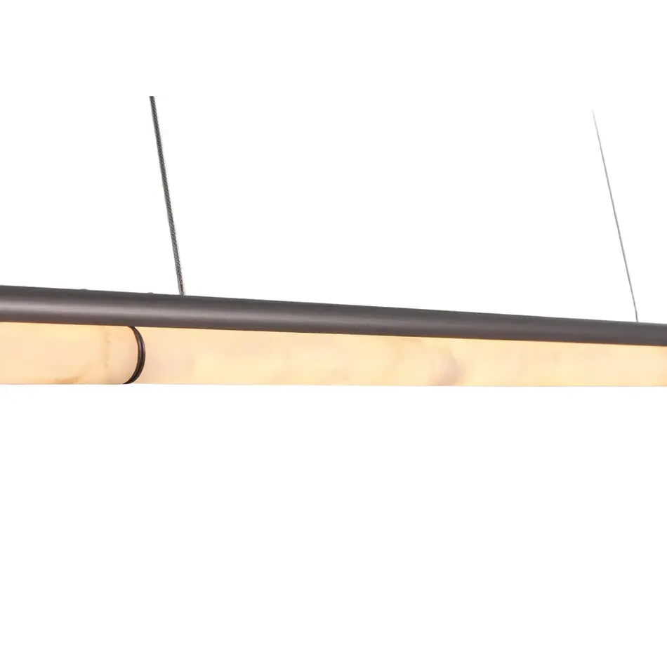 The Grand Interior Viglia Design Hanglamp – Lineaire Kroonluchter met Albast