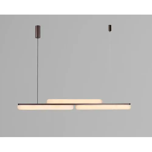 The Grand Interior Loro Design Chandelier Alabaster - Linear Pendant Lamp Bronze - 120CM