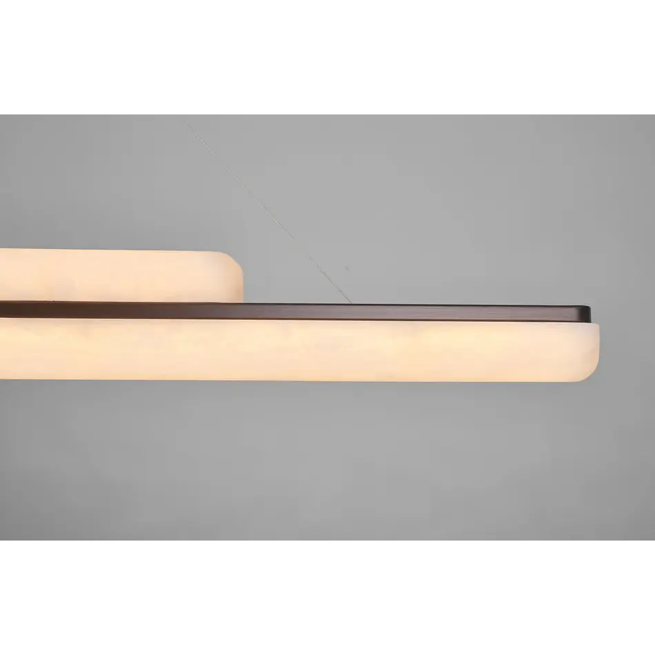 The Grand Interior Loro Design Chandelier Alabaster - Linear Pendant Lamp Bronze - 120CM