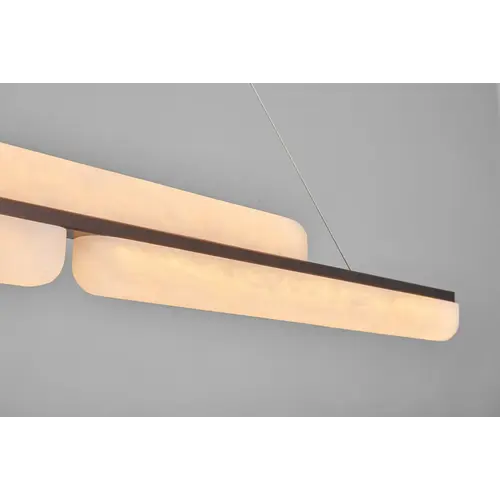 The Grand Interior Loro Design Chandelier Alabaster - Linear Pendant Lamp Bronze - 120CM