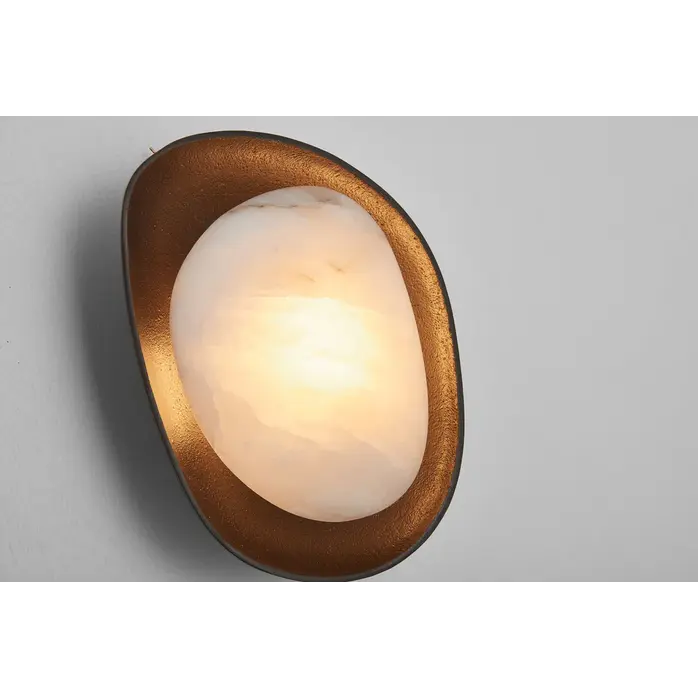 The Grand Interior Cadey Design Wall Light - Alabaster Wall Light Bronze