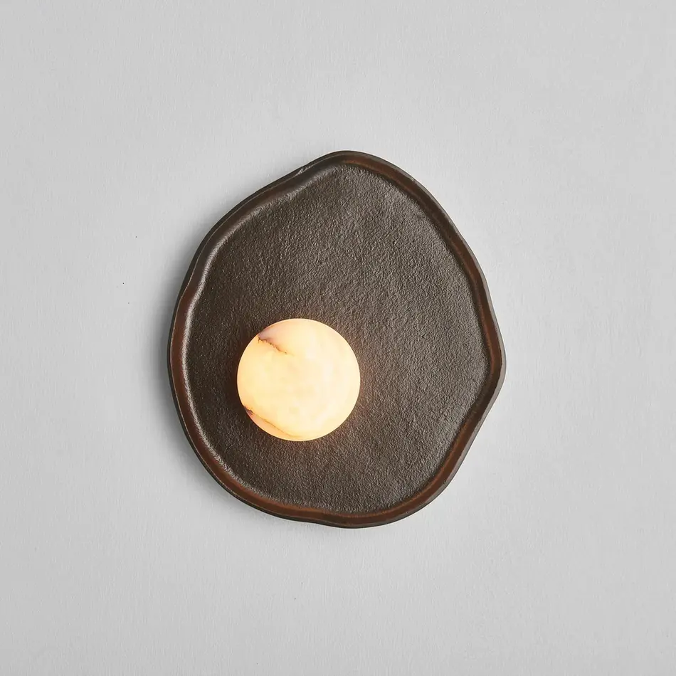 The Grand Interior Jules Design Wandlamp – Albast Wandverlichting Brons - Small